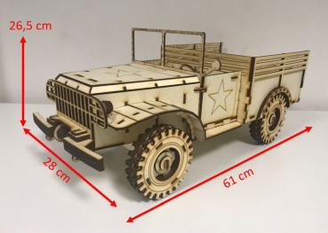 Dodge M37 ​3⁄4ton 4x4 truck (G741) as 3D large model - dimension